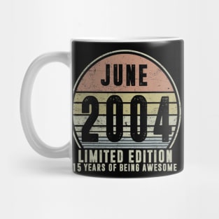 Born June 2004 Limited Edition 2004th Birthday Gifts Mug